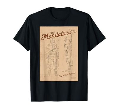Star Wars The Mandalorian Action Figure Diagram Camiseta