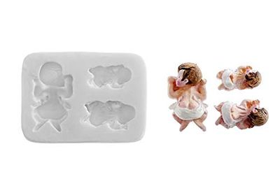 Silikomart | Molde de Silicona, Forma Sleeping Babies, Medidas 10 x 15 mm, Made in Italy