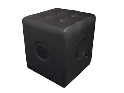 Caliber Bluetooth Speaker Poef met Speaker - Hocker Met Ingebouwde Bluetooth Speakers - 3 speakers - Comfortabel en stijlvol - Zwart - Batterijduur van 5 uur