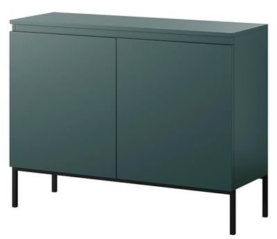 Selsey BEMMI cassettiera, Metallo Melamina, Verde Scuro, 100 cm