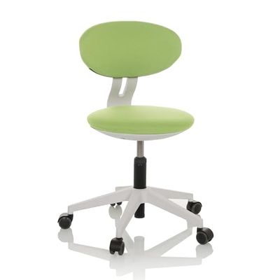hjh OFFICE Silla Infantil MINIMOVO Silla giratoria, Regulable en Altura, Silla de Escritorio sin reposabrazos, Tela Verde
