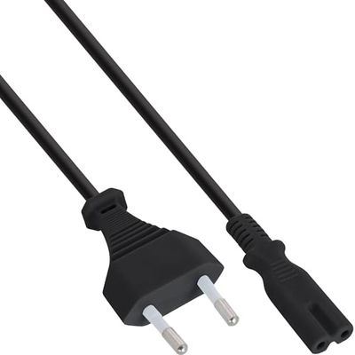 Stromkabel IEC 320 EN 60320 C7 - cabo de rede (conector macho, 5 m), cor preta 1 x Netzkabel