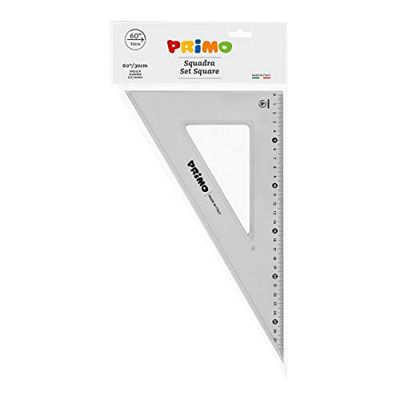 Morocolor Primo driehoek 60° 30 cm, rookgrijs, verblindingsvrij, stabiel en duurzaam, gemakkelijk af te lezen, hoge precisie, ideaal voor technische tekeningen.