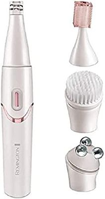 Remington Smooth and Silky Facial Hair Remover for Women, Face Epilator with Massage Head, Facial Brush and Eyebrow Trimmer, EP7070