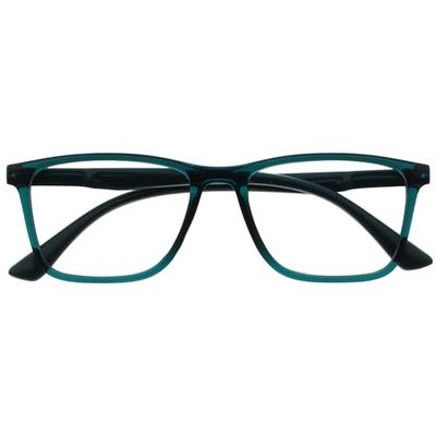 OPULIZE NYX Blue Light Blocking Reading Glasses - Anti-Glare Computer and Gaming Eyewear - UV and Eyestrain Protection - Rectangular Frame - Turquoise - Men Women - + 3.50