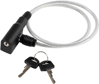 Kabelslot voor fietsen in transparant staal gecoat met PVC - diameter 6 mm en lengte 650 mm - met slot