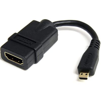 StarTech.com 5" High Speed HDMI-adapterkabel - HDMI naar HDMI Micro - F/M - 5" Micro HDMI-adapter - HDMI vrouwelijk naar micro HDMI mannelijk (HDADFM5IN), zwart