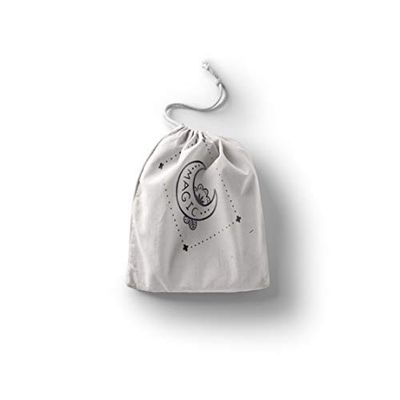 Bonamaison Imprimé Sacs de Coton avec Cordon, Sac D'Épicerie, Sac À Provisions, Réutilisables, Écologique, Pliable, Taille: 12x15 Cm