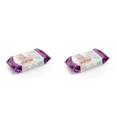 Bambo Nature Wet Wipes, Newborn Essentials, Eco-Friendly Baby Wipes, Gentle & Soft Wipes, Moisturising & Skin-Friendly Wet Wipes - 80 Wipes (Packaging may vary) (Pack of 2)