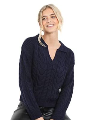 Brave Soul LK-286OZONEA Jersey, Marinblå, Normal för kvinnor, Marinblå, M