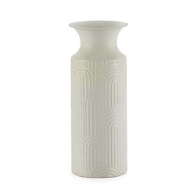 JARRON 16X16X41 METAL BLANCO