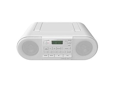 Panasonic Radio Dab/FM RX-D552E-W I 20W Amplificateur stéréo Booster de Son Bluetooth Lecteur CD Radio FM et Dab+ USB Horloge/Minuteur Poignée Blanc - Version Française