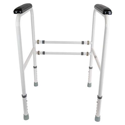 HOMECRAFT Toilet Support Frame, Adjustable Bathroom Safety Support Frame for Elderly, Handicapped and Disabled Users, Home and Clinic Use