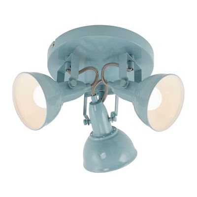 BRILONER - Candeeiro de teto, design retro/vintage, iluminação de sala de estar, casa, 3 x E14, 40 W, candeeiro de teto, holofotes LED interior teto, candeeiros de teto quarto, 55,4 x 10 x 18,1 cm,