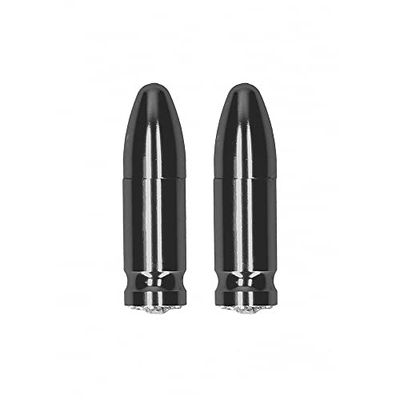 Magnetic Nipple Clamps - Diamond Bullet - Grey