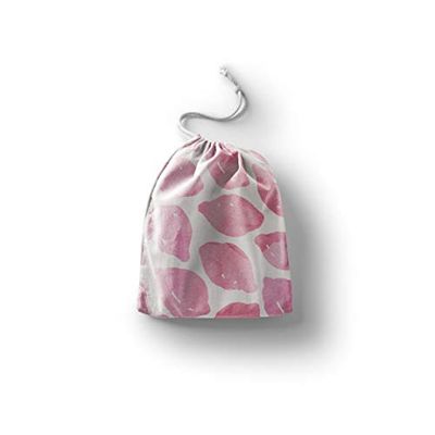Bonamaison Imprimé Sacs de Coton avec Cordon, Sac D'Épicerie, Sac À Provisions, Réutilisables, Écologique, Pliable, Taille: 30x40 Cm