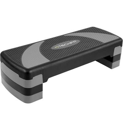 TechFit Stepper verstelbare aerobics, draagbare bank met 3 niveaus voor aerobics en fitness