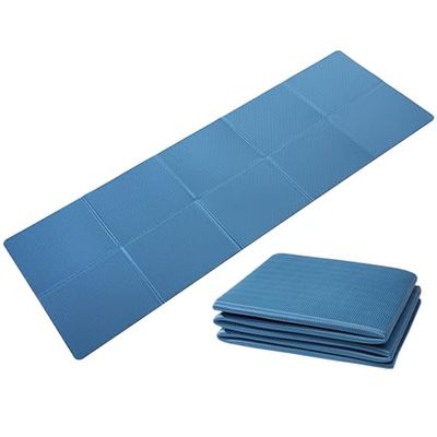 Good Nite Opvouwbare yogamat antislip draagbare fitnessmat opvouwbaar licht gym mat Pilates sport reizen oefenmat voor vrouwen mannen 183 x 61 x 0,6 cm (marine)