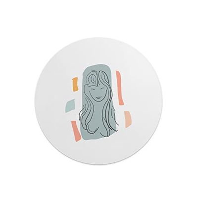 Questo Casa, Digitalt tryck runt musmatta, halkfri undersida för kontor och hem, diameter: 22 cm