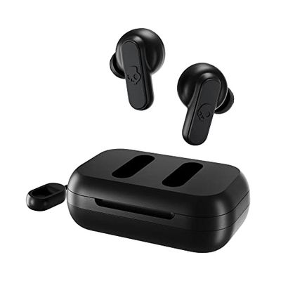 Skullcandy Dime 2 Auriculares In-Ear Inalámbricos, 12 h de Autonomía, Micrófono, Compatibles con iPhone Android y Dispositivos Bluetooth - Negro