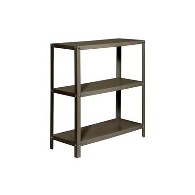 Simon Rack Livraria estante salão, 900 x 800 x 300 mm, 3 alturas, estilo industrial, metal, cinzento - Simon Home