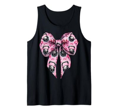 Coquette Bow Kettlebell modello sollevamento allenamento ragazza mamma Canotta