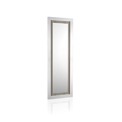 duehome | Espejo Mural Rectangular, Espejo de Pared, Modelo Kira, Acabado en Color Andersen Pino y Gris, Medidas: 60 cm (Ancho) x 180 cm (Alto) x 3,5 cm (Fondo)
