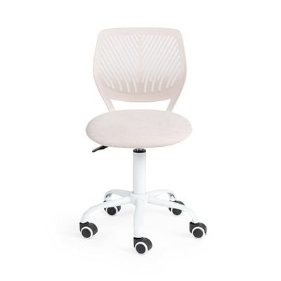 FurnitureR Silla de Oficina en casa, ergonómica, Ajustable, giratoria de Altura, Silla ejecutiva, para el hogar, Oficina, Estudio, Morandi Beige