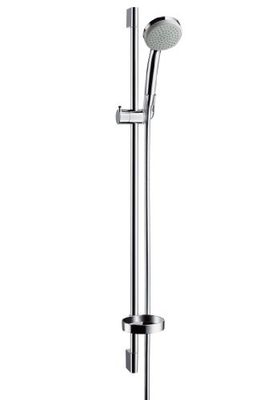 hansgrohe Croma 100 Set de douche 1 jet avec barre Unica'C 90 cm et porte-savon, chromé, 27724000