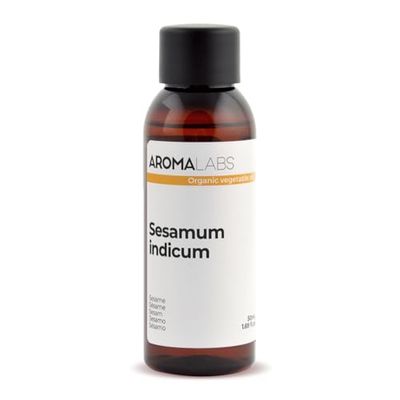ORGANIC - SESAME SEED Oil - 50mL - 100% Pure, Natural, Cold Pressed and AB Certified - AROMA LABS (French Brand)