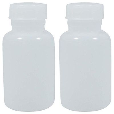 2 x Apothecary Containers 250 ml with Screw Cap Made of Plastic (PE-LD), BPA-Free - Made in Germany