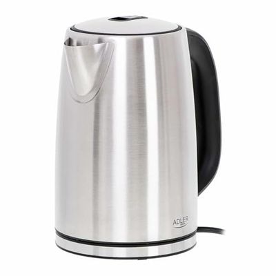 Adler AD 1340 1,7L stalen ketel met LCD, waterkoker met temperatuurregeling, zilver