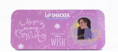 Lip Smacker Wish Lip & Face Tin, Set Trucchi Bambina ispirato al film Wish di Disney con Lucidalabbra e Ombretti Luccicanti, Applicatori Inclusi, Regali Principessa Disney per una Creatività Infinita
