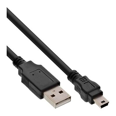 InLine 3 m USB 2.0 - Cabo USB (3 m, USB A, Mini-USB B, Male Connector/Male Connector, 480 Mbit/s, preto)