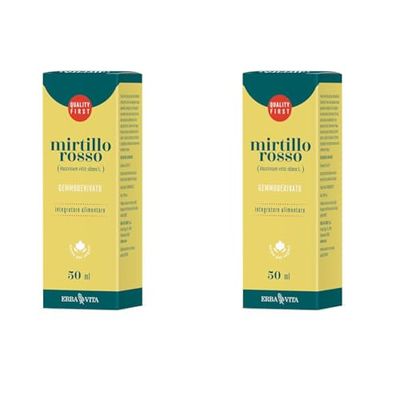 Erba Vita Gemmoderivato Mirtillo Rosso - 50 ml (Confezione da 2)