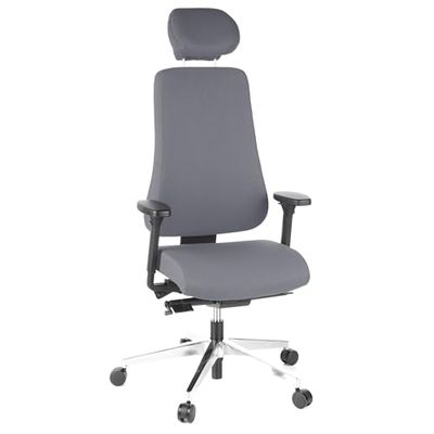 hjh OFFICE Chaise de Bureau Professionnelle Pro-TEC 400 Tissu Gris Chaise pivotante Ergonomique, Charge maximale 150kg, Dossier Haut
