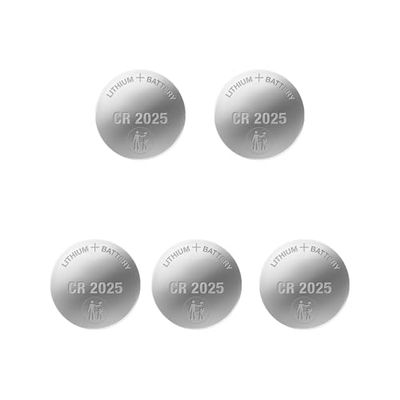 Knoopcel 3 V CR2025, 5 stuks, ideaal voor horloges, afstandsbedieningen en kleine elektronische apparaten.
