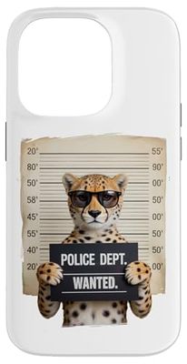Mugshot Style Art Cheetah Sunglasses Cheetahs Case for iPhone 14 Pro