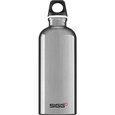 SIGG Traveller Alu Botella cantimplora (0.6 L), botella con tapa hermética sin sustancias nocivas, botella de aluminio ligera