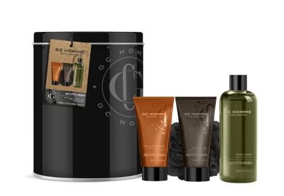 GC Homme Men's Wash Gift Set - Black Pepper & Mandarin - Essentials Tin