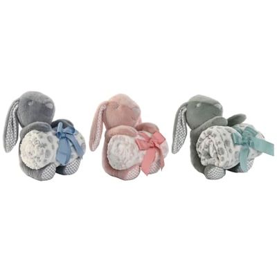 Home ESPRIT Ensemble Cadeau bébé Bleu Vert Rose Polyester (3 unités)