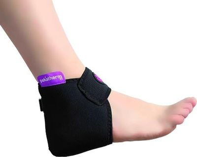 Pekatherm | Enkelverwarmingsbandage met Lithium Batterij | Afmeting 16 x 13 cm | 12 Watt Vermogen | Helpt Gewrichtspijn Te Verminderen | Kleur Zwart | Pekatherm AE804