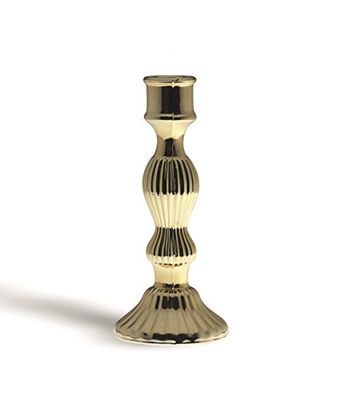 Excelsa Light Candlestick, glass, gold, 8.8 x 8.8 x 20 cm