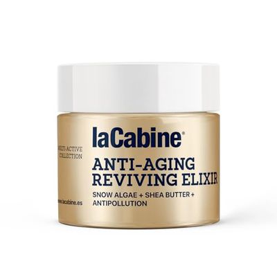 laCabine Anti-Aging Reviving Elixir Cream 50ml– Rejuvenating Face Cream for Mature Skin with Snow Algae, Daisy Extract and Prebiotics – Reduces Wrinkles, Evens Skin Tone, Boosts Radiance