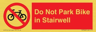 Do Not Park Bike in Trapbord - 150x50mm - L15