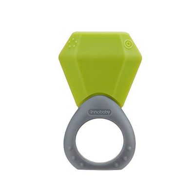 Innobaby Siliconen Geboortesteen Ring Teether - Augustus Peridot, van