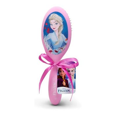 Disney Frozen Detangling Paddle Hair Brush, Cute and Functional Oval Design for All Hair Types, Gentle on Tangles, Perfect for Kids and Adults