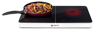alpina 8711252183039 2 burners 3500 W glass induction hob