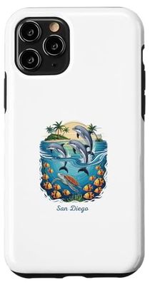Dolphin Vacation City San Diego Beach Destination Case for iPhone 11 Pro
