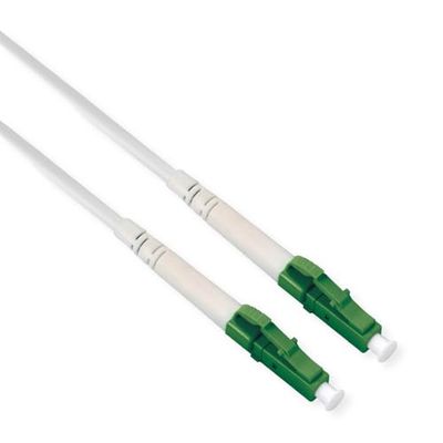 ROLINE Câble à fibre optique 9/125 µm OS2, LC/LC, APC, armé d'acier, simplex, LSOH, blanc, 10 m